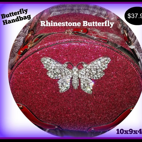 Handbags - Butterfly Bling Handbag